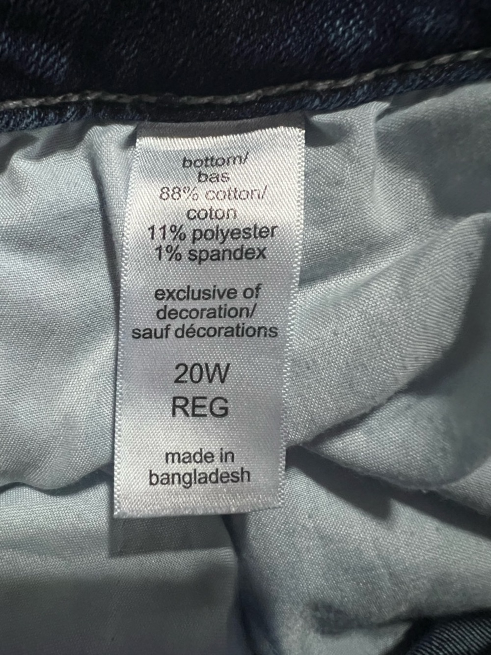 Maurices M Jeans Straight-Leg Women's Jeans High Rise Curvy Fit Size 20W - Picture 7 of 7